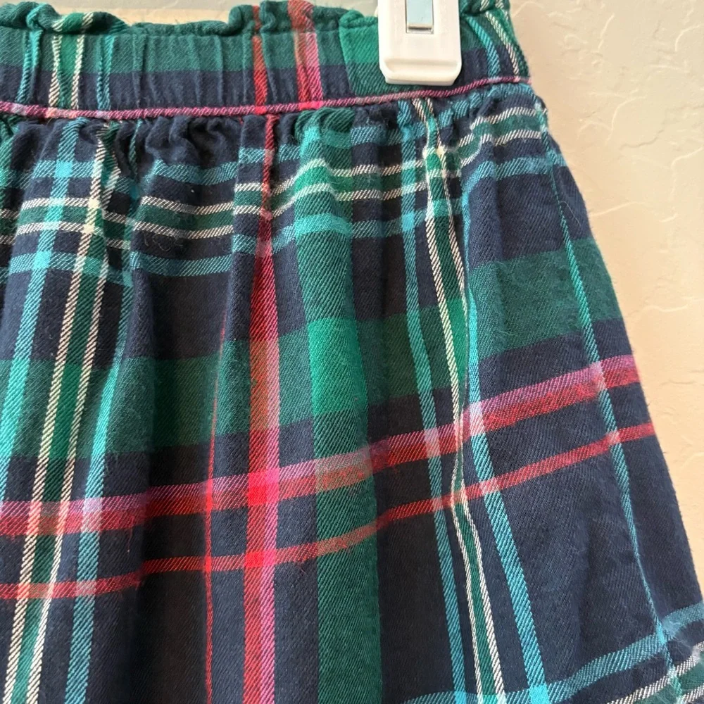 Gymboree green, blue, pink and red plaid print girls skirt size XS 4